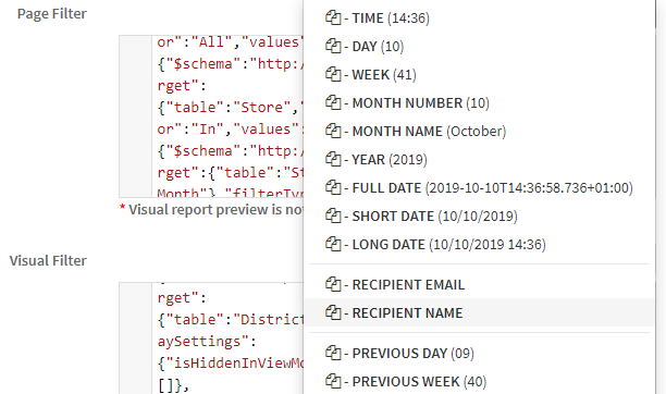 Sending different data from PowerBI Robots