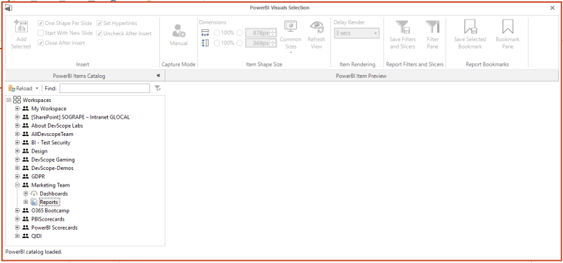 PowerBI Tiles Pro preview pane