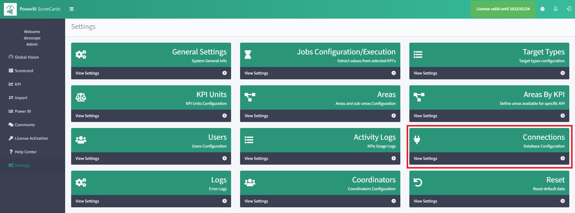 How to configure automatic KPIs in PowerBI Scorecards