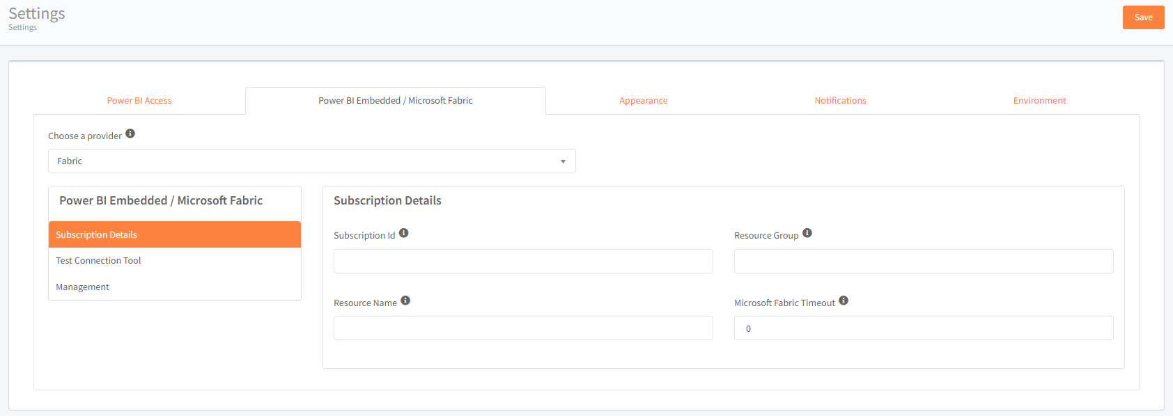 PowerBI Portal Fabric Capacity subscription details